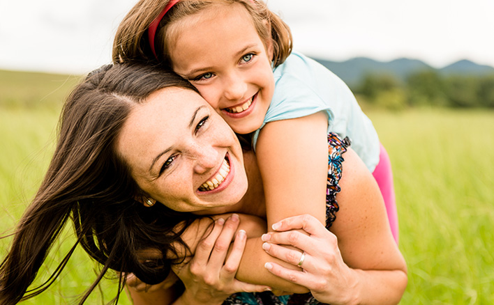 Mother and Child Smiling