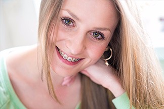 Girl Smiling with Braces