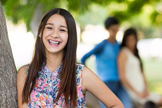 Girl Smiling with Braces